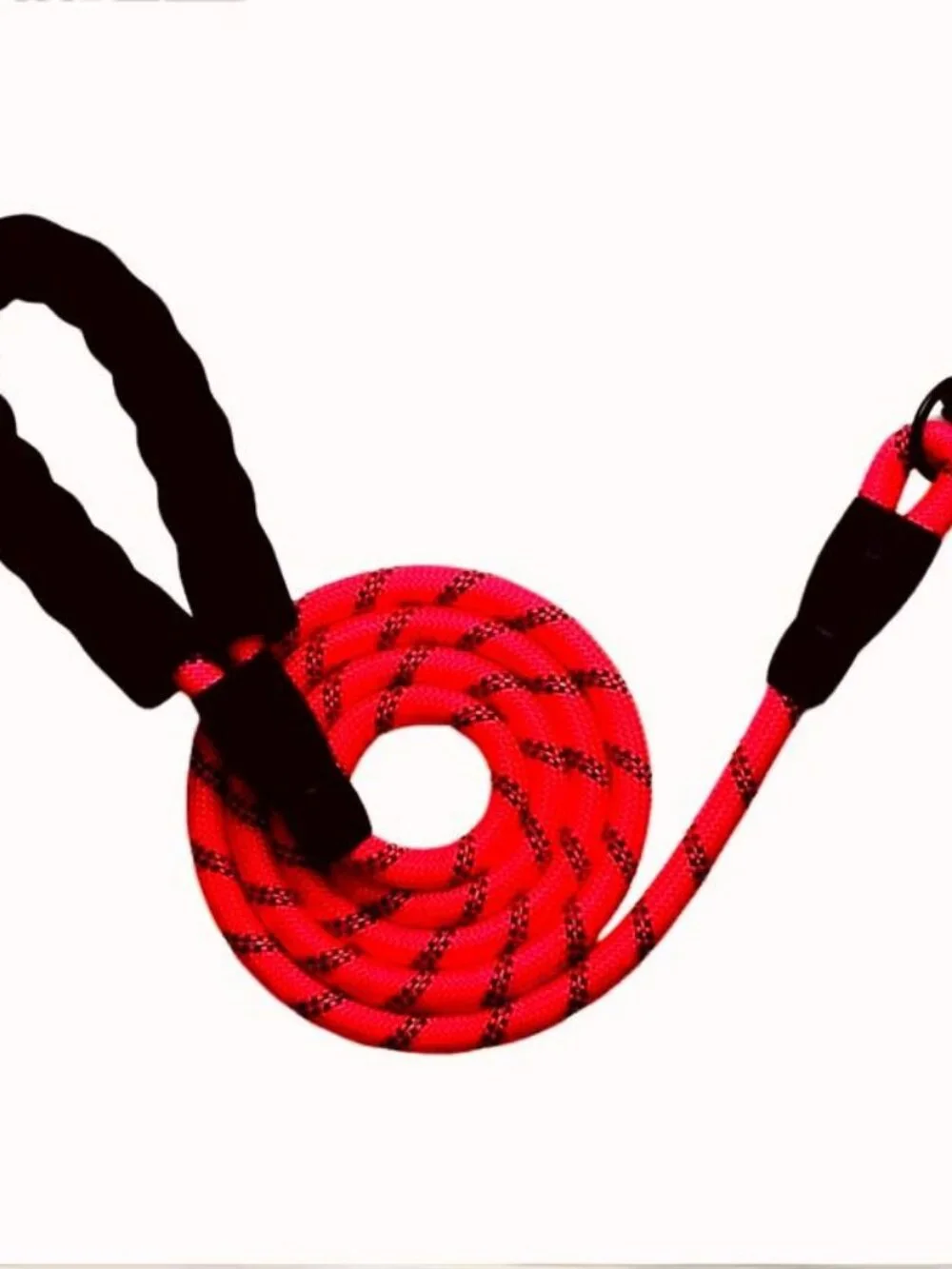 Tadeo Dash Red Reflective Rope Leash with Padded Loop Handle and Rotating Clip